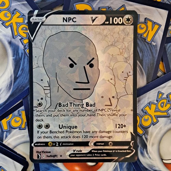 Npc Meme Pokemon Card - Picture 1 of 7